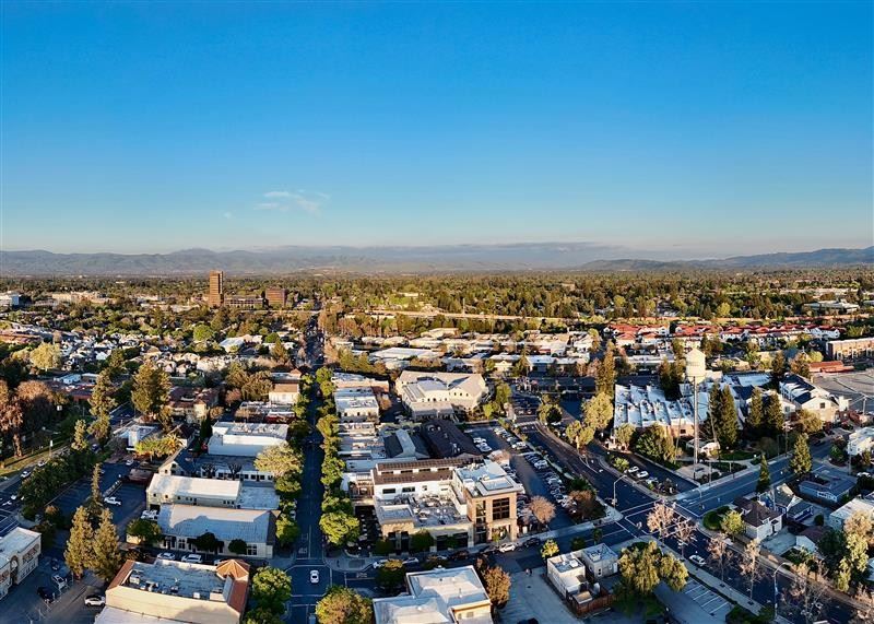 Panoramic view of Downtown Campbell