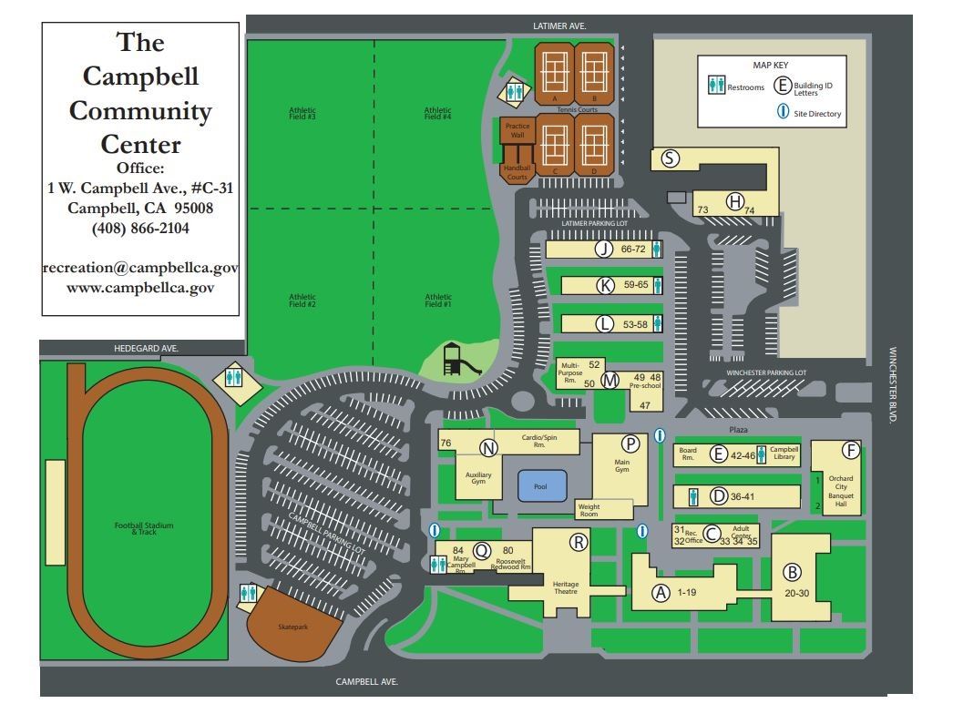 Campbell Community Center Map
